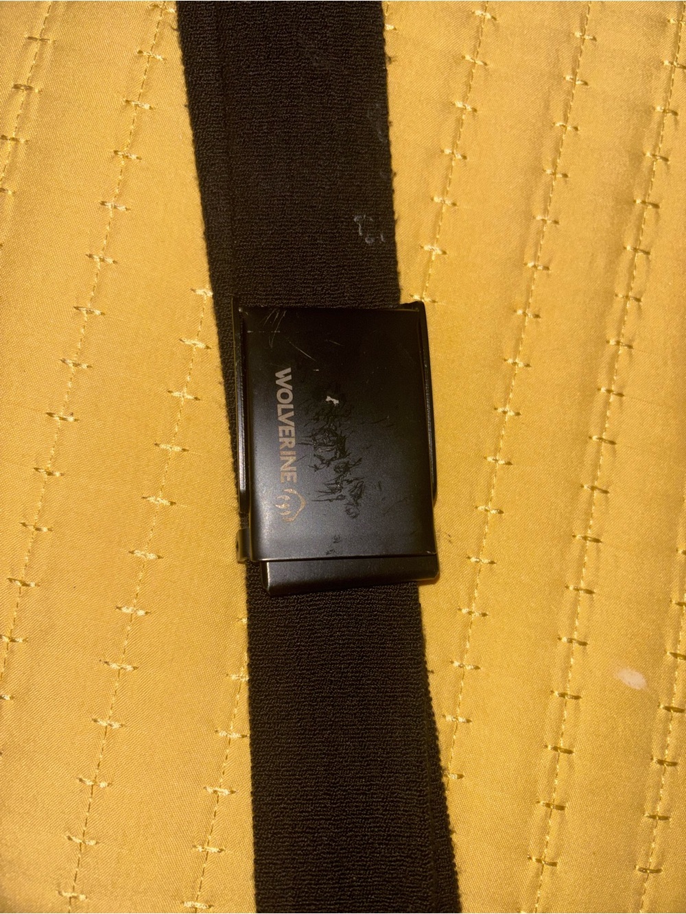 Wolverine Black Web Belt with Branded Matte Buckle